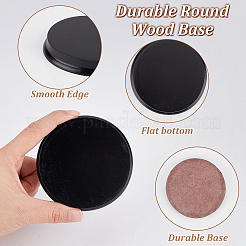 Плоская круглая подставка для дисплея из полимерной глины ODIS-WH0025-171B