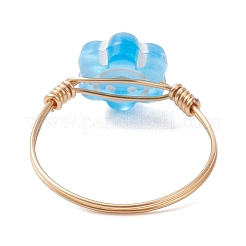 Акриловые кольца с медной проволокой RJEW-JR00958-01