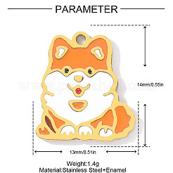 Подвески из эмалированной нержавеющей стали 304 STAS-OY001-99G