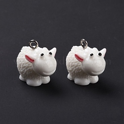 Подвески из непрозрачной смолы RESI-D057-14P