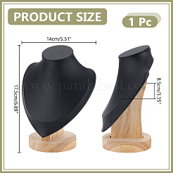 Подставки для ожерелий из искусственной кожи и дерева NDIS-WH0020-02A-02