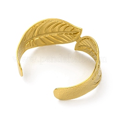 Ионное покрытие (ip) 304 нержавеющая сталь манжеты браслеты для женщин BJEW-G729-04G