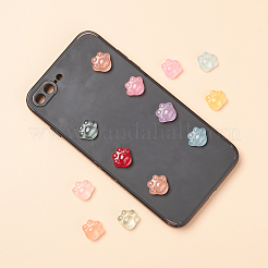 40шт 8 цвета прозрачные кабошоны из смолы RESI-CJ0001-238