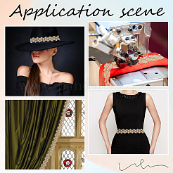 5 ярд полиэстеровой и АБС-пластиковой искусственной жемчужной кружевной ленты&nbsp;OCOR-GF0004-92B