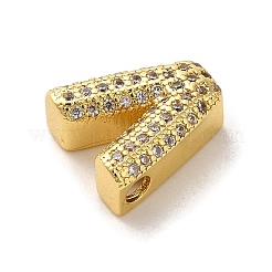 Латунные микропаве прозрачные кубические циркониевые подвески&nbsp;ZIRC-C009-01G-V