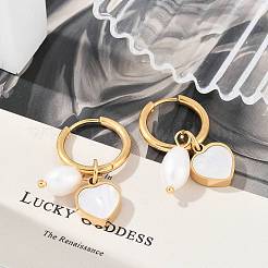 Серьги-кольца из нержавеющей стали 304 EJEW-M070-14G