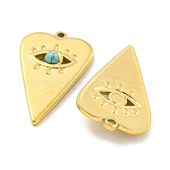 Подвески в виде сердечек из натуральной бирюзы&nbsp;STAS-L278-114G-03