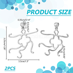 Латунный кулон неправильной оправы кабошон KK-WH0079-104H-P