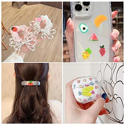 30 шт. 10 стиля фруктовых непрозрачных смоляных декоден кабошонов&nbsp;RESI-YW0002-01