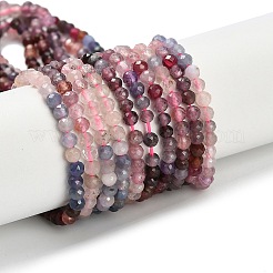 Нити бусин из натурального танзанита и цветной шпинели G-Z106-A04-3mm