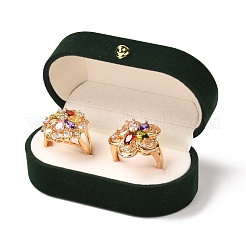 Прямоугольник бархат пара колец коробка CON-P013-A01-A