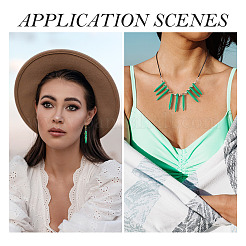 20шт синтетические бирюзовые градуированные бусины с шипами G-TA0001-44