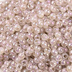 6/0 круглые стеклянные бусины непрозрачного цвета с радужным покрытием&nbsp;SEED-T006-04D-02