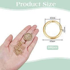 500 шт. латунные открытые кольца для прыжков&nbsp;KK-DR0001-32D