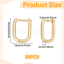 10 пара латунных серег-колец Huggie Hoop EJEW-UN0003-03