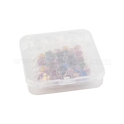 32шт 7 цвета ручной работы золотой песок бусины лэмпворк LAMP-FS0001-30