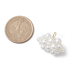 Подвески из перламутрового стекла с бусинами из жемчуга PALLOY-MZ01101-01