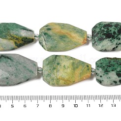 Нити бусин из натурального зеленого лунного камня G-P548-B07-01