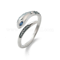 Латунные кольца-манжеты с кубическим цирконием для женщин RJEW-S401-01P