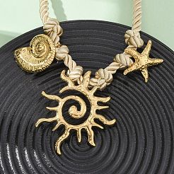 Кулон в форме морской звезды NJEW-D340-05G