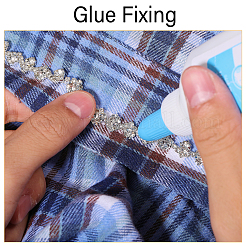 3.7 м цветочная стеклянная цепочка со стразами и железной чашкой DIY-GL0006-10