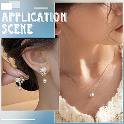 60 шт. подвески из АБС-пластика с имитацией жемчуга&nbsp;KK-BBC0023-53