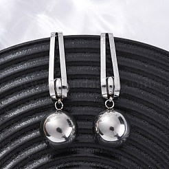 Круглые серьги-гвоздики из нержавеющей стали 304 EJEW-Z098-31P