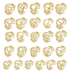 Латунные открытые манжеты для женщин RJEW-K289-01G