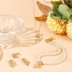 5 шт. Латунные подвески с микропаве&nbsp;KK-BBC0002-95