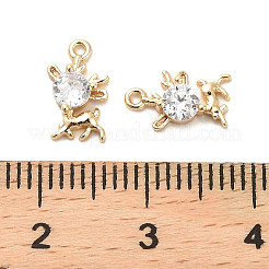 Латунь стекло амулеты KK-C054-20G