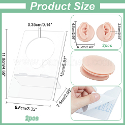 2 шт. мягкая силиконовая форма для демонстрации ушей для демонстрации сережек ODIS-NB0001-39
