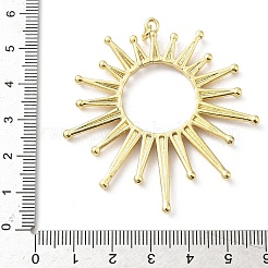 Большие кулоны из латуни с микропейвом и прозрачным фианитом&nbsp;KK-B141-45G-02