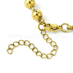 Ионное покрытие (ip) 304 нержавеющая сталь бусины ожерелья для мужчин и женщин NJEW-C053-05A-G