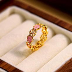 Кольца-манжеты из латуни с эмалью в виде цветка персика для женщин FS-WGC9A18-01