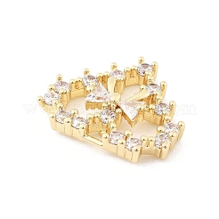 Латунные микропаве прозрачные подвески с фианитом&nbsp;LS-KK-K371-29B-G