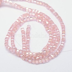 Гальванические стеклянные бусины&nbsp;EGLA-J028-6x6mm-ABM