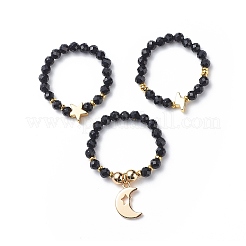 3 шт. 3 стильных кольца из бисера с драгоценными камнями RJEW-JR00522