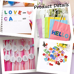 8 комплект 8-х цветных самоклеящихся наклеек из пластика eva с заглавными буквами DIY-SP0002-68