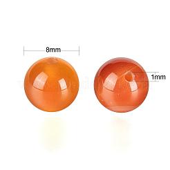 100шт 8мм натуральный сердолик круглые бусины DIY-LS0002-39
