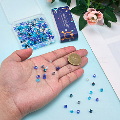 300шт. 6 набора стеклянных бусин для гальванопокрытия&nbsp;GLAA-SC0002-68C