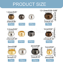 1823шт 12 стильные латунные обжимные бусины FIND-PH0018-83