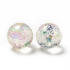 Текстурированные УФ-покрытие радужные переливающиеся акриловые бусины OACR-C007-10