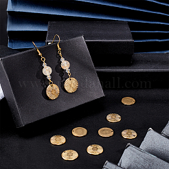 Текстурированные плоские круглые подвески из нержавеющей стали марки 304&nbsp;STAS-UN0013-43G