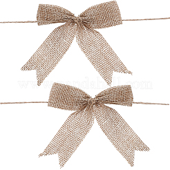 Рождественский бант из полиэстера для украшения подарочной коробки&nbsp;AJEW-WH20033-136A