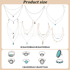 15 шт. 15 подвески из искусственной бирюзы в форме овала SJEW-AN0001-43