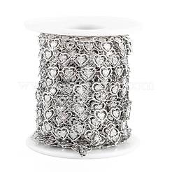 Устойчивые к потускнению цепочки в форме сердца из нержавеющей стали 304 ручной работы CHS-M004-09P