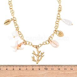 Женские кулоны в форме коралла из нержавеющей стали 304 NJEW-F352-01G