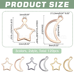 120 шт. 6 стиля подвески из нержавеющей стали 304&nbsp;STAS-WR0001-19C