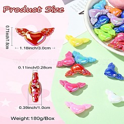 60шт 10 цвета ab цветные акриловые бусины&nbsp;MACR-CJ0002-03