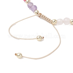 Женские плетеные браслеты из бусин из натурального сердолика BJEW-JB12666-03